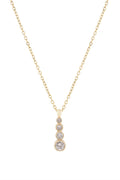 Tria Zirkon Kolye GOLD 45 cm