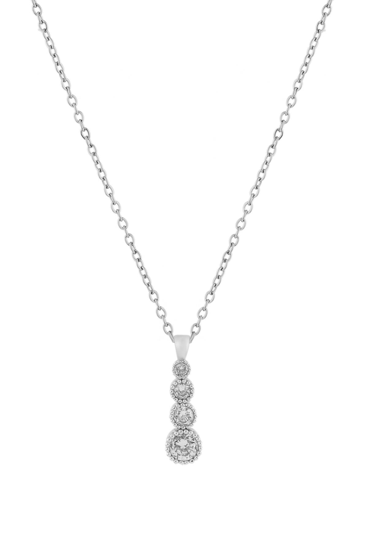 Tria Zirkon Kolye SILVER 45 cm