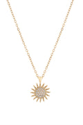 Güneş Zirkon Kolye GOLD 45 cm