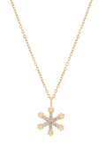 Zirkon Kar Tanesi Kolye GOLD 45cm
