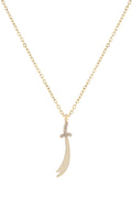 Kılıç Zirkon Kolye GOLD 45 cm