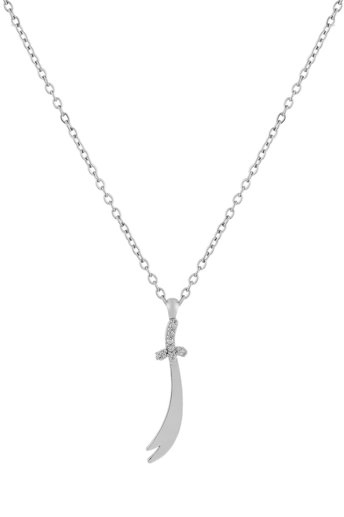 Kılıç Zirkon Kolye SILVER 45 cm