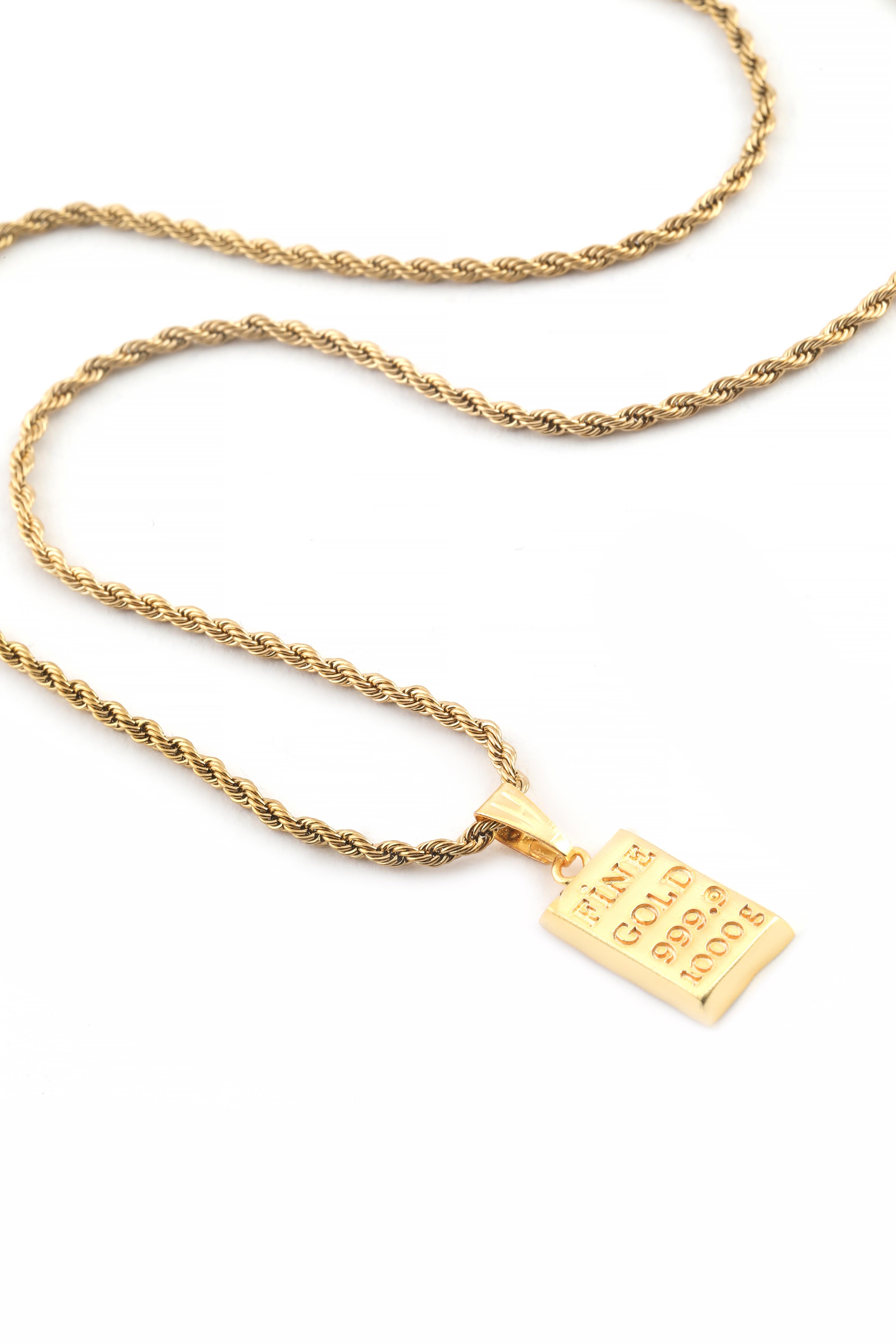 Külçe Kolye Gold 55cm