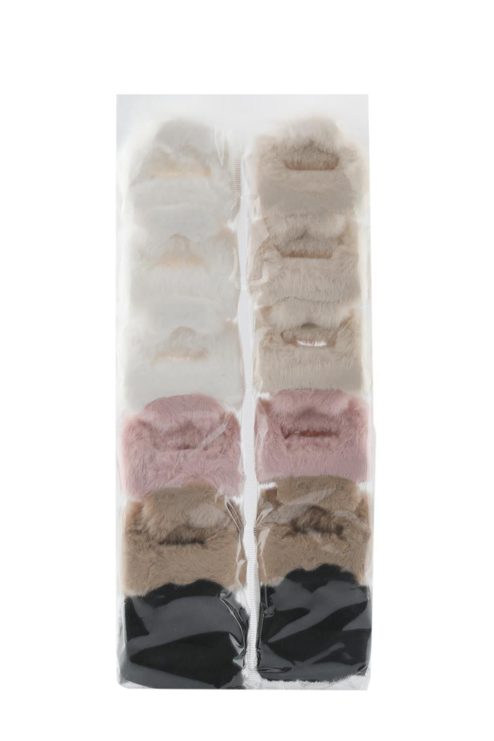 Plush Clasp Hair Clip 12 pcs