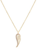 Melek Kanadı Zirkon Kolye GOLD 45 cm