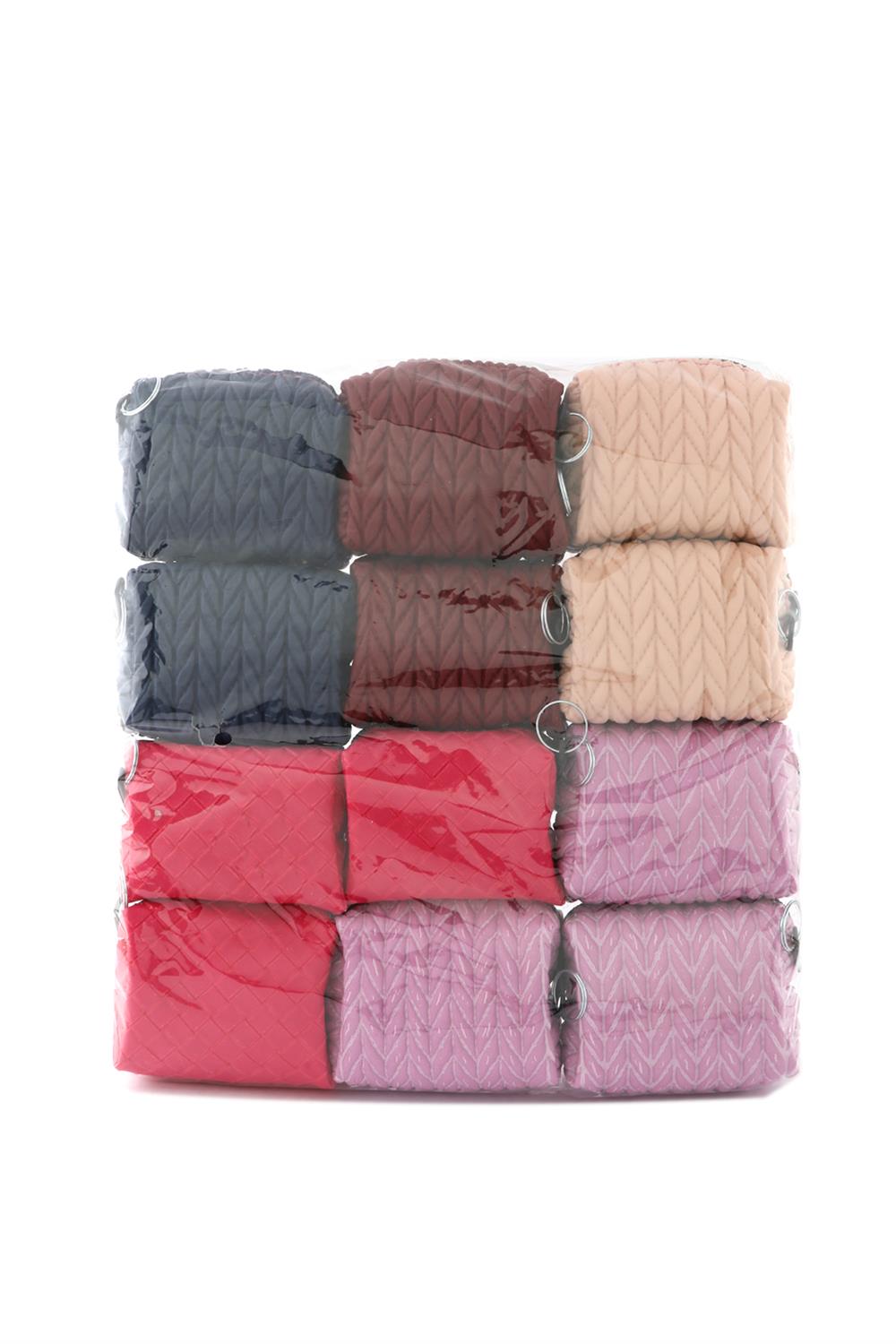 Mini Zippered Loose Coin Wallet 12 pcs