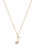 Nota Zirkon Kolye GOLD 45 cm