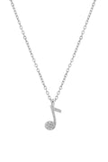 Nota Zirkon Kolye SILVER 45 cm