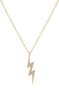Şimşek Zirkon Kolye GOLD 45 cm