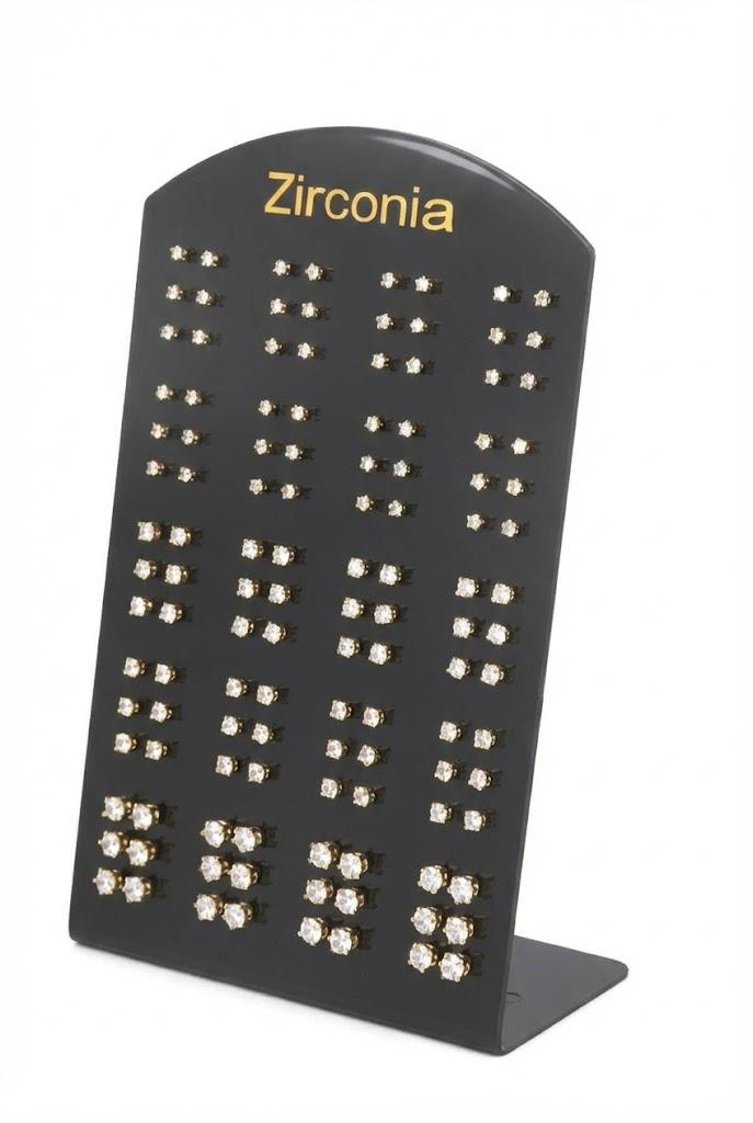 Stand Zirkon Küpe GOLD (60 Çift )
