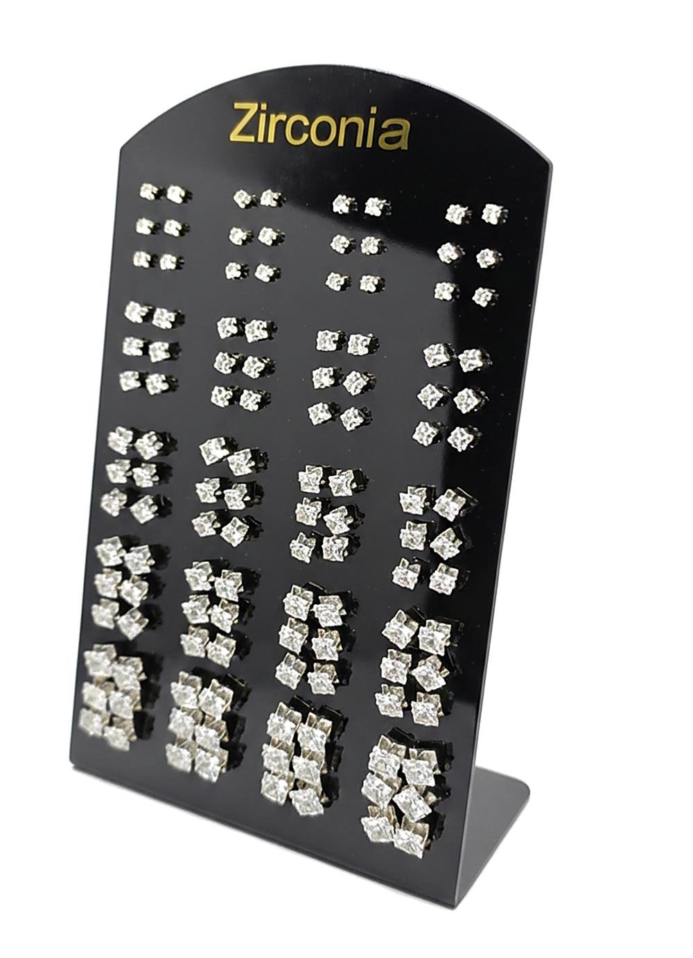 Stand Zirkon Küpe SILVER (60 Çift )