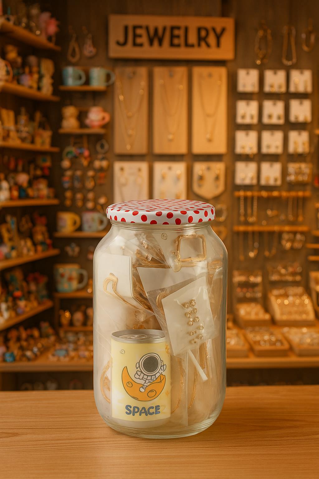 JEWELRY JAR GOLD 20 PRODUCTS