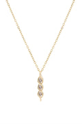 Üçlü Sarmal Zirkon Kolye GOLD 45 cm
