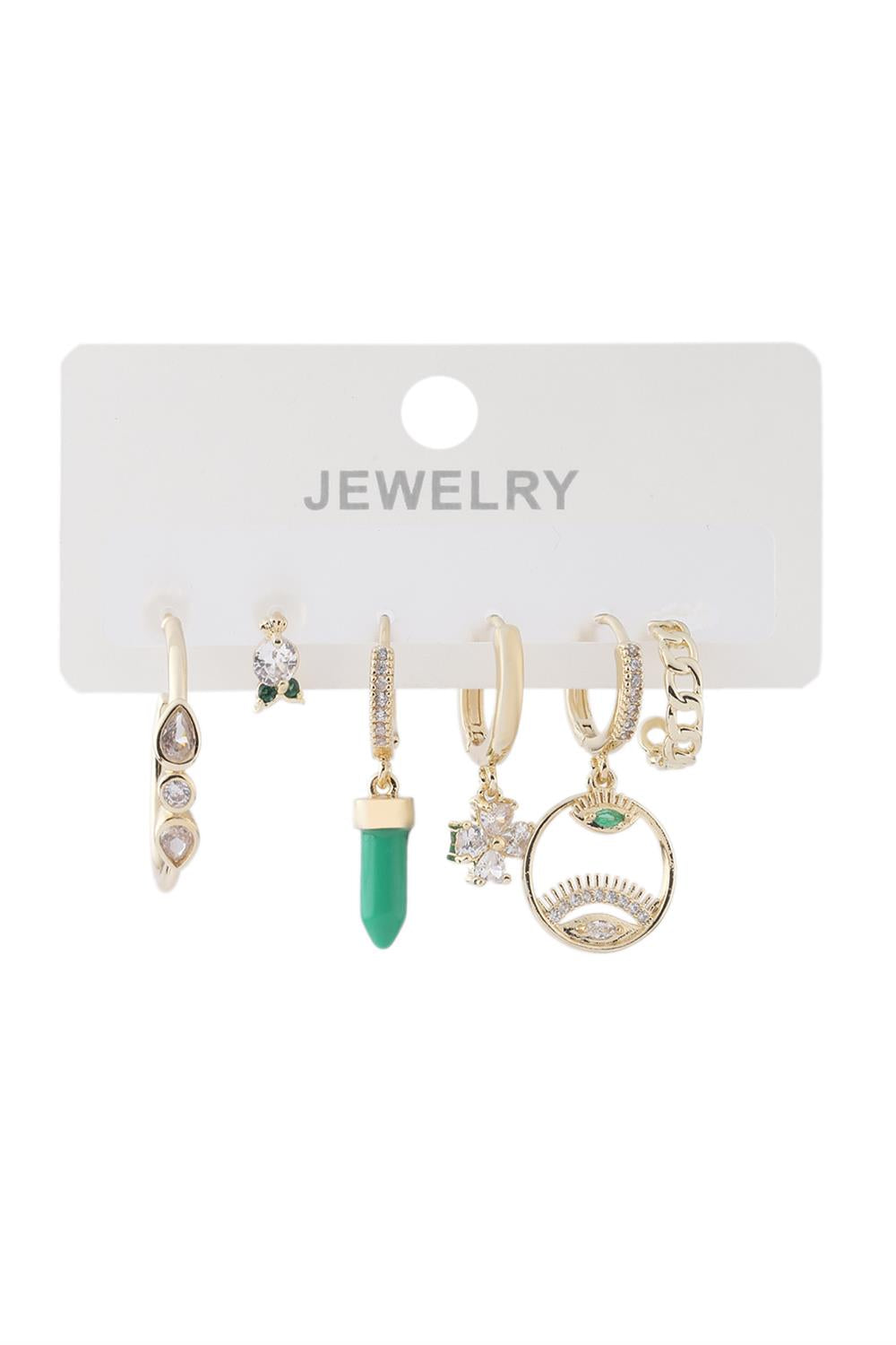 Vip Altılı Set Küpe Gold