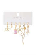 Vip Altılı Set Küpe Gold