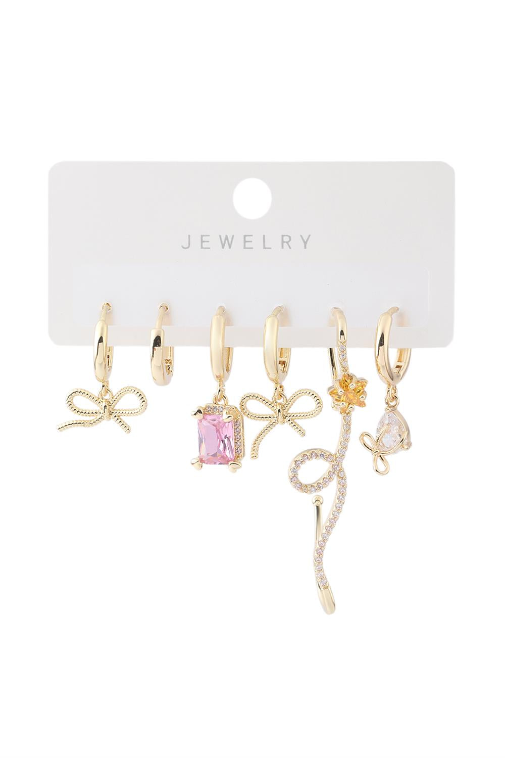 Vip Altılı Set Küpe Gold