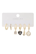 Vip Altılı Set Küpe Gold