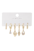 Vip Altılı Set Küpe Gold
