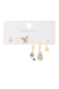 Vip Altılı Set Küpe Gold