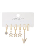 Vip Altılı Set Küpe Gold