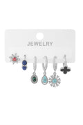 Vip Altılı Set Küpe Silver
