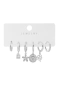 Vip Altılı Set Küpe Silver