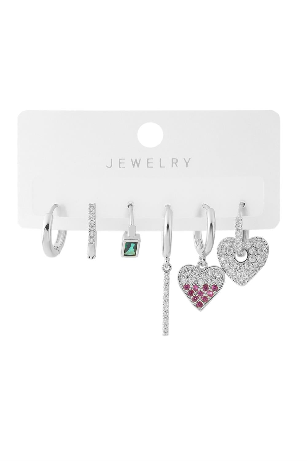 Vip Altılı Set Küpe Silver