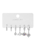 Vip Altılı Set Küpe Silver
