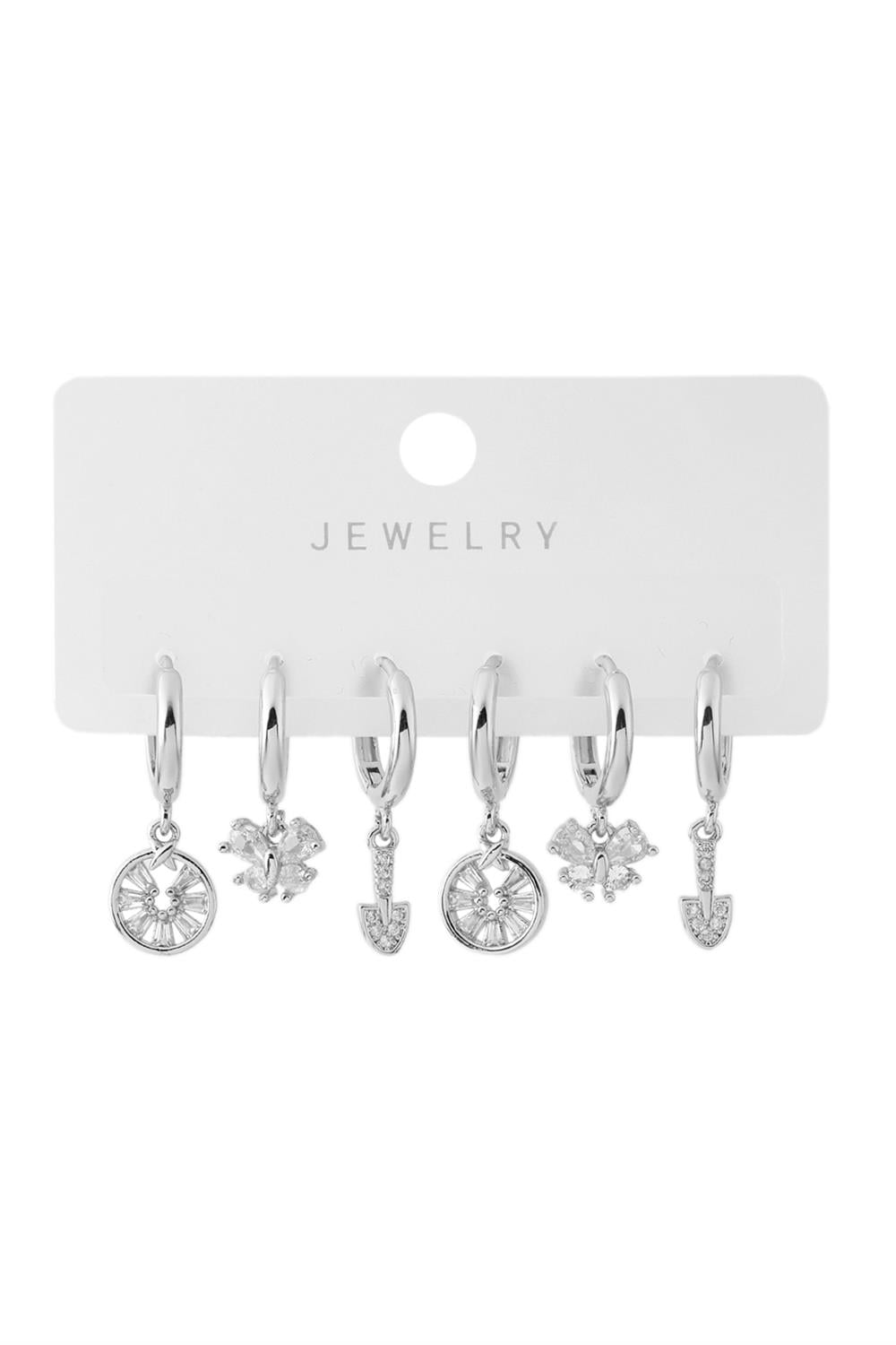 Vip Altılı Set Küpe Silver