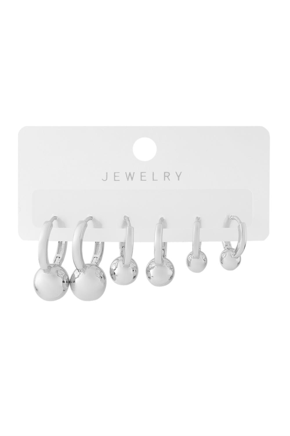 Vip Altılı Set Küpe Silver
