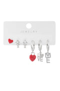 Vip Altılı Set Küpe Silver