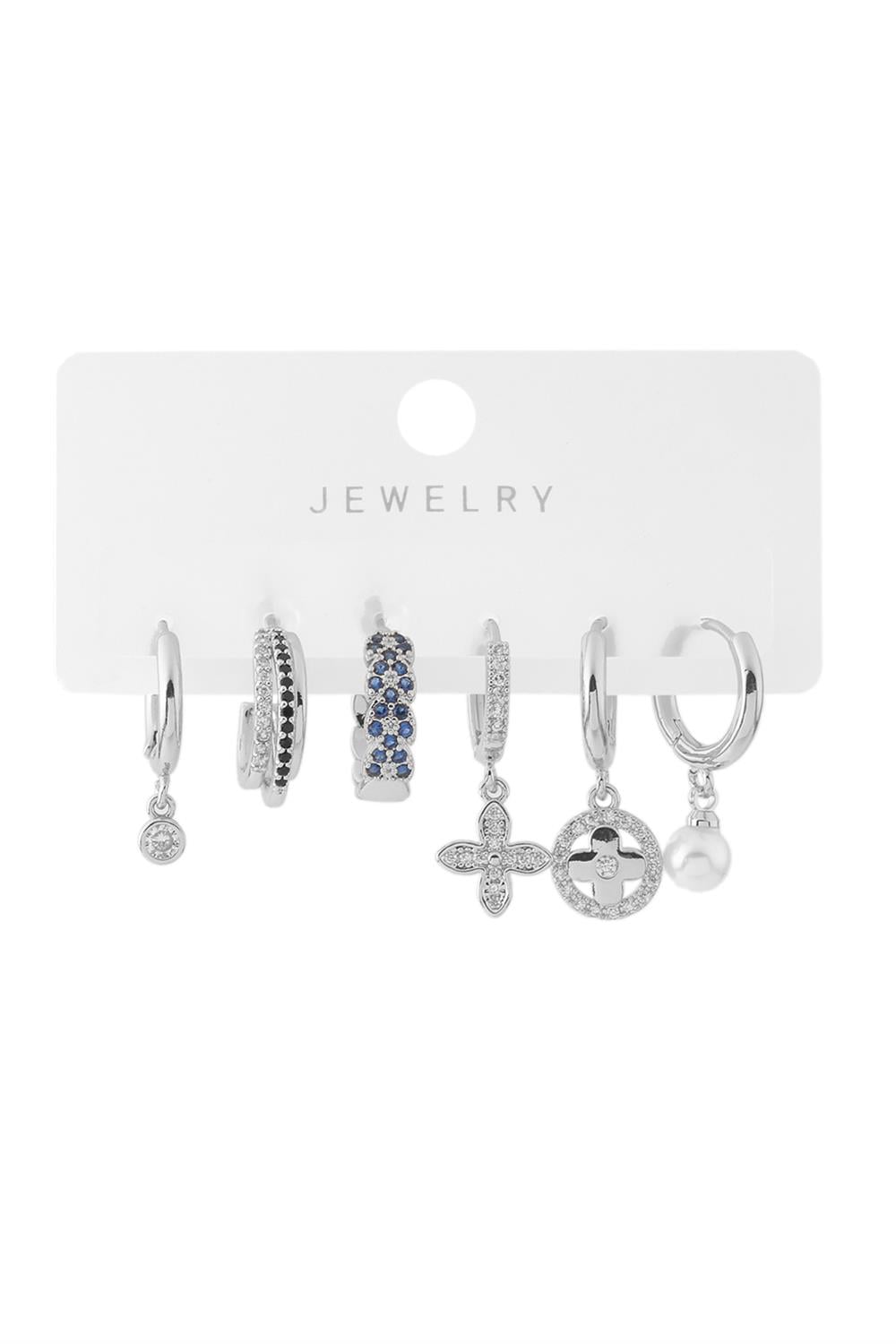 Vip Altılı Set Küpe Silver