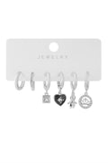 Vip Altılı Set Küpe Silver