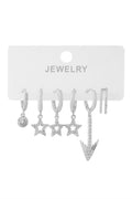 Vip Altılı Set Küpe Silver