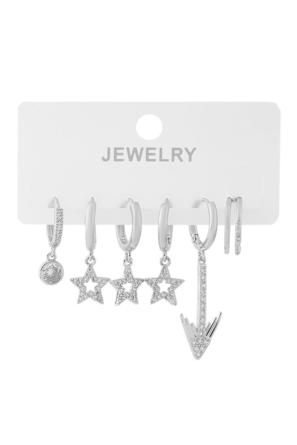 Vip Altılı Set Küpe Silver