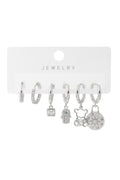 Vip Altılı Set Küpe Silver