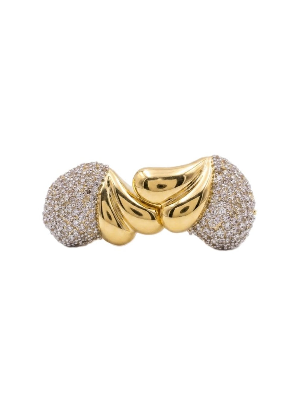 VIP İkili Taşlı Küpe GOLD