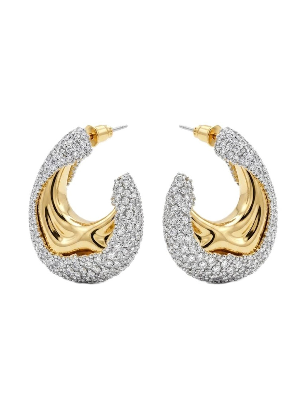 VIP İkili Taşlı Küpe GOLD