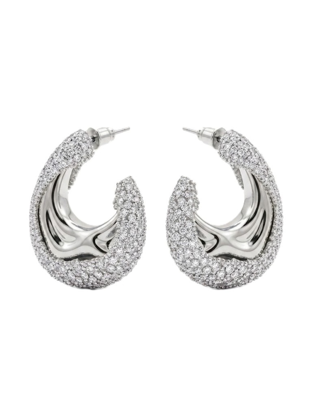 VIP İkili Taşlı Küpe SILVER