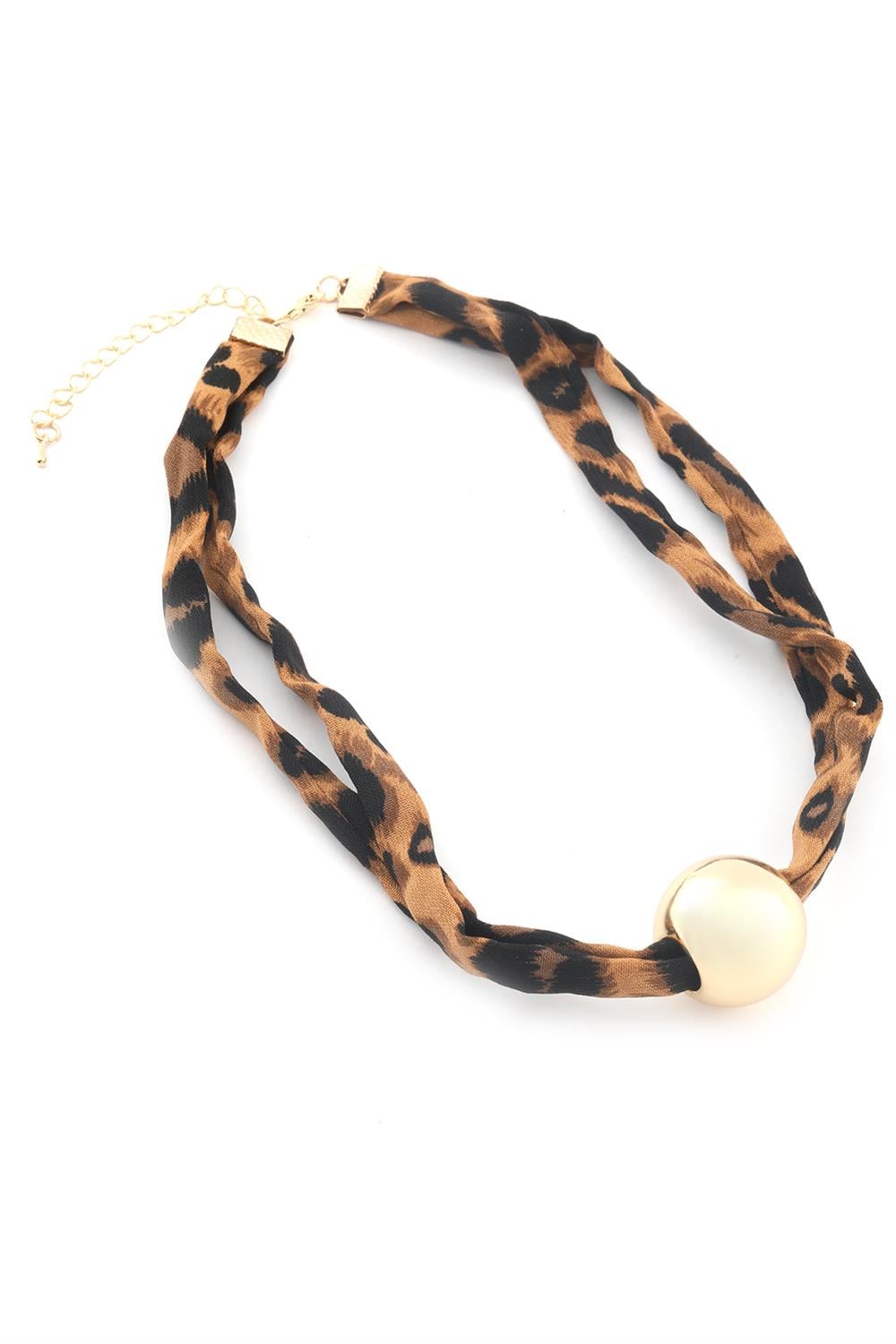 VIP Leopar Desenli Kolye