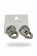 VIP Taşlı İkili Küpe SILVER