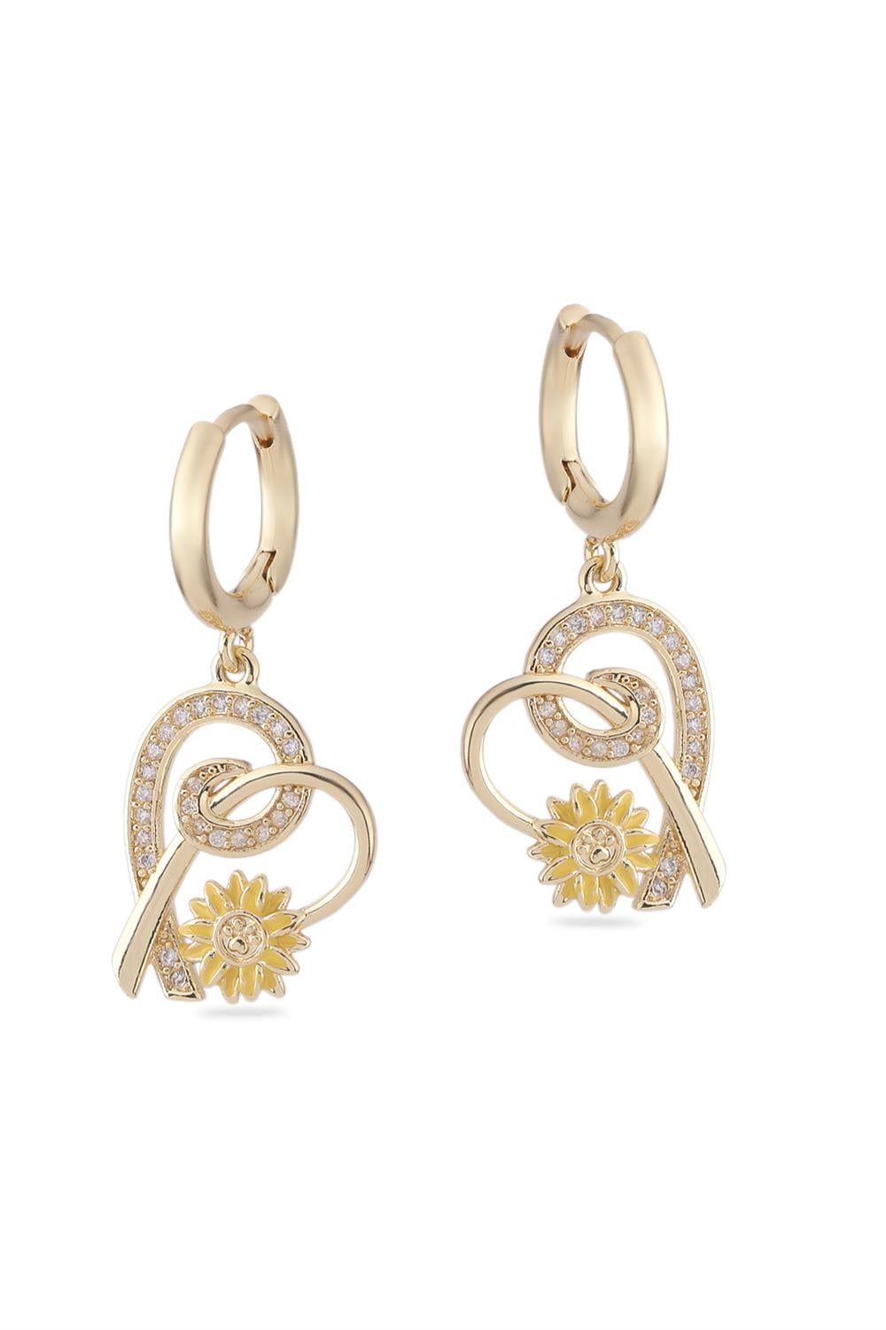 VIP Taşlı Küpe Gold