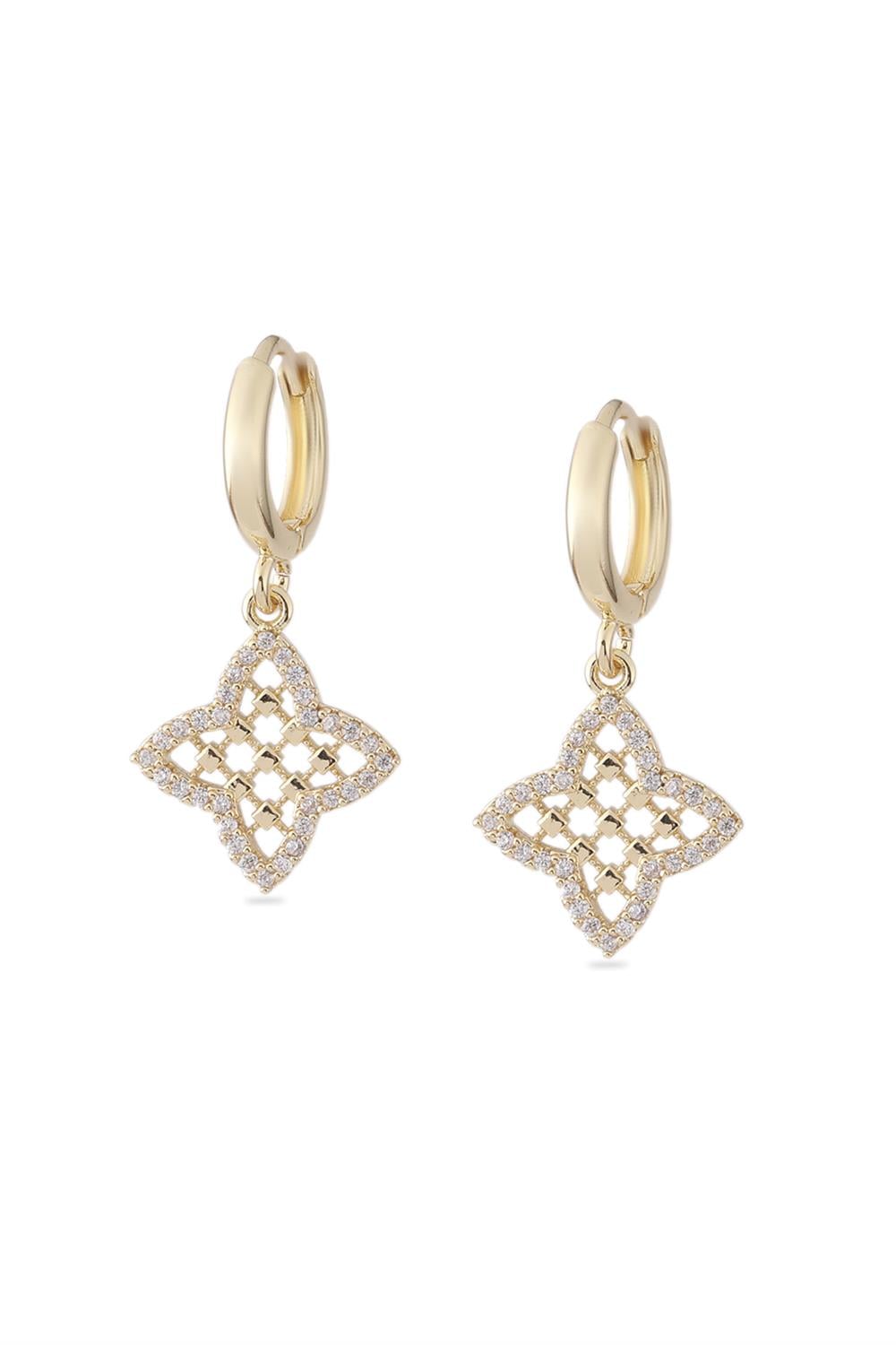 VIP Taşlı Küpe Gold