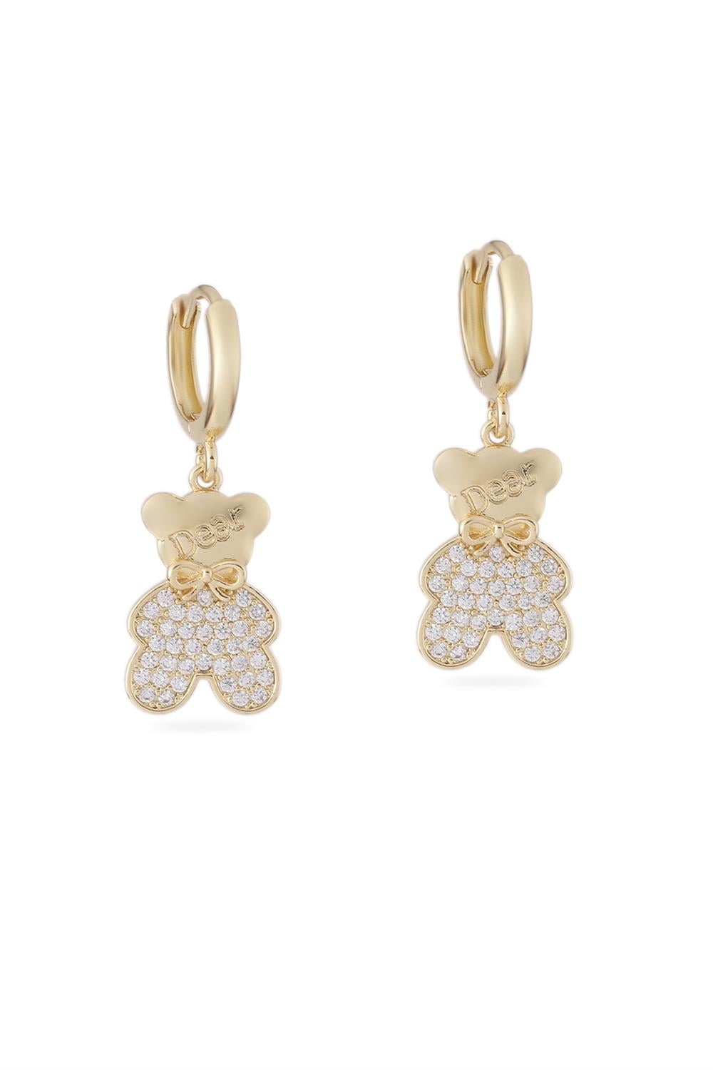 VIP Taşlı Küpe Gold