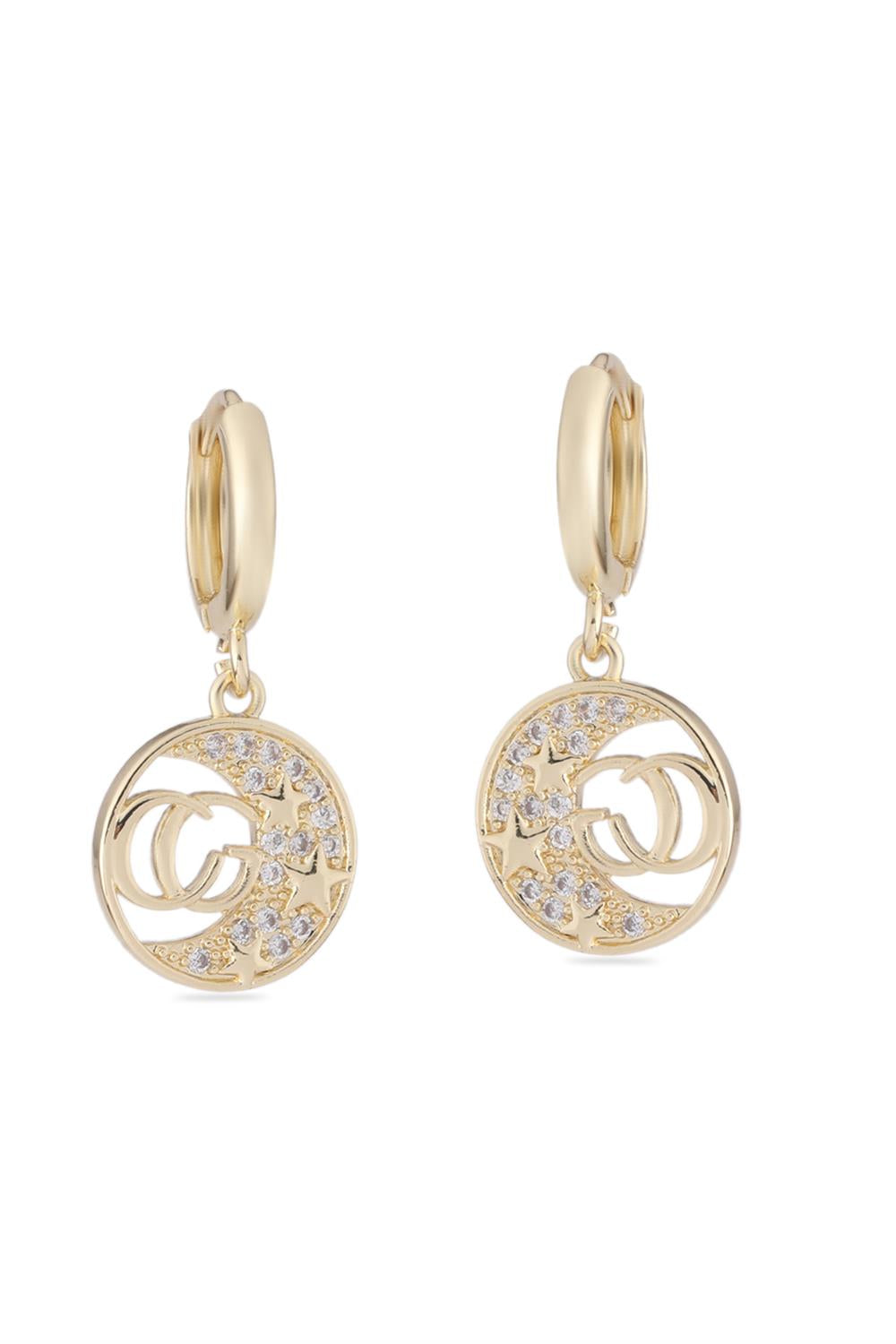VIP Taşlı Küpe Gold