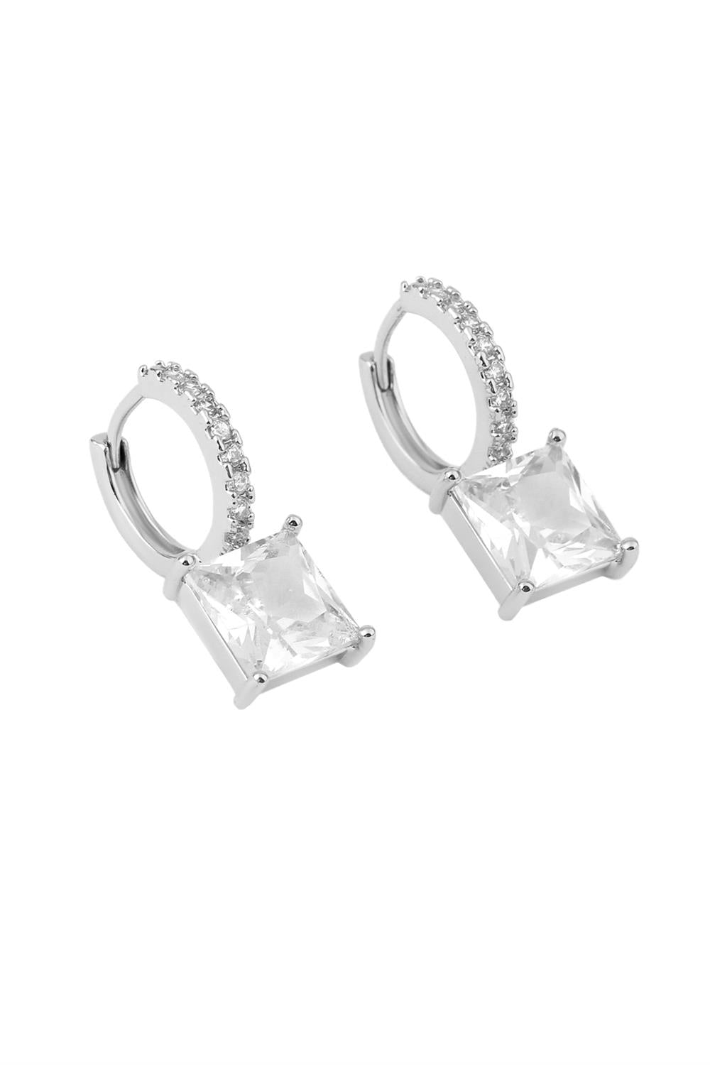 VIP Taşlı Küpe Silver