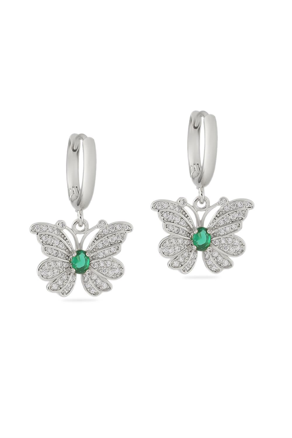 VIP Taşlı Küpe Silver