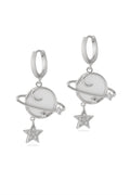 VIP Taşlı Küpe Silver