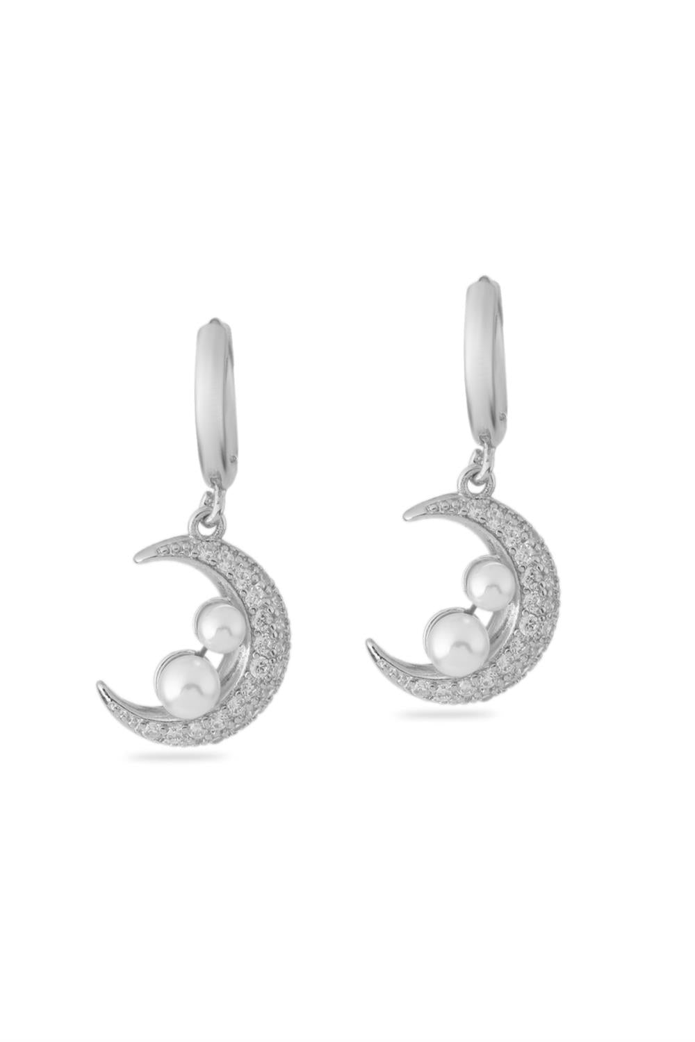 VIP Taşlı Küpe Silver