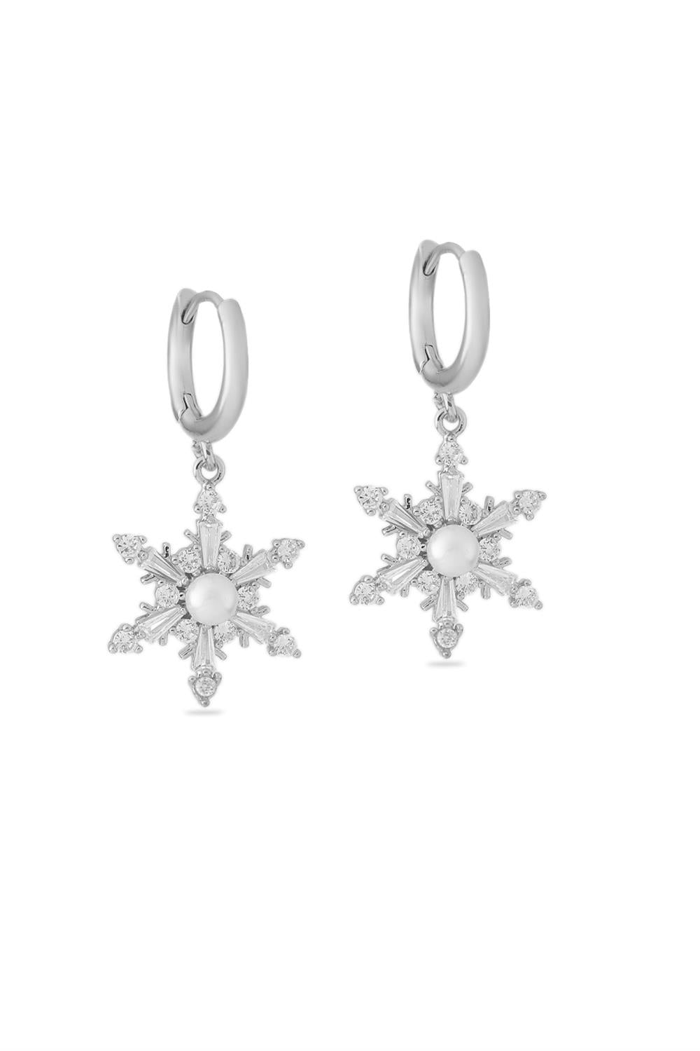 VIP Taşlı Küpe Silver